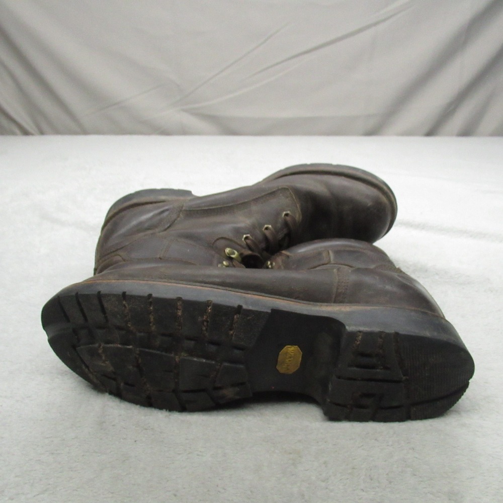Chippewa Mens 13D Work Boots Brwn Leather Lace Up Classic Rugged Utility VTG USA